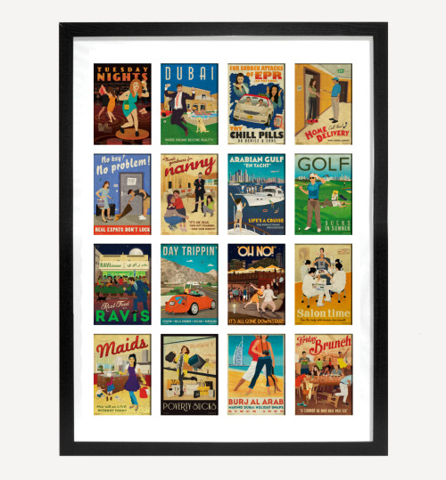 Framed Mini Collection – "Highjinks in Dubai"